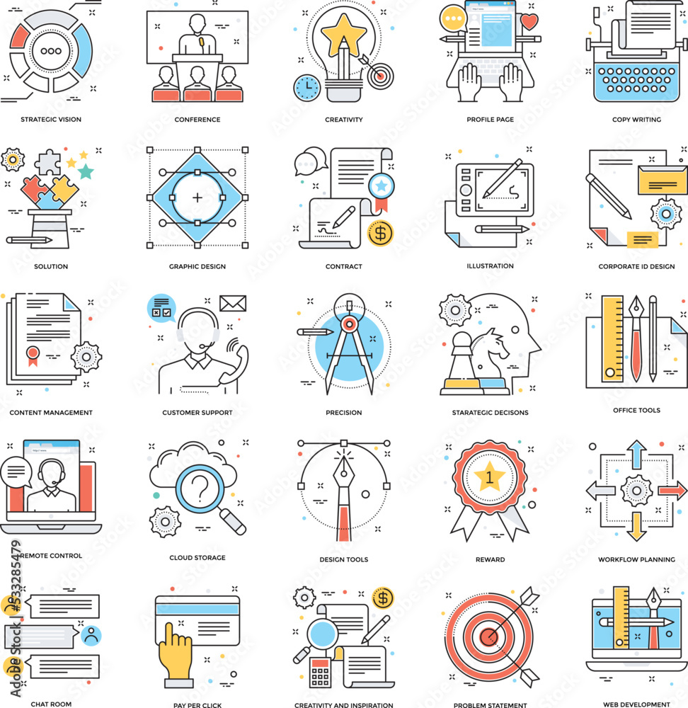Flat Color Line Icons Flat Color Line Icons