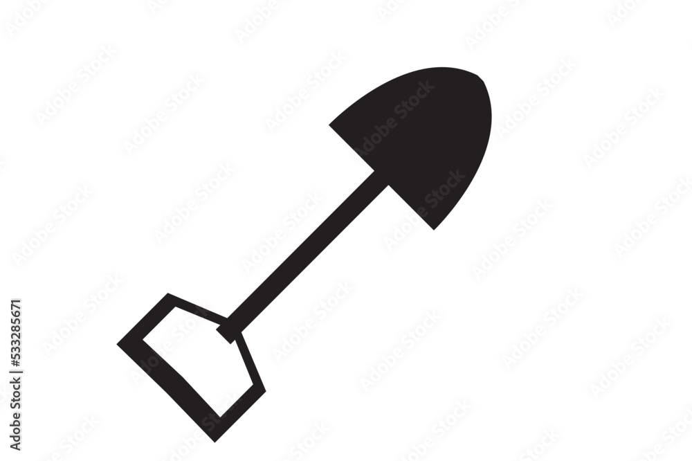 shovel silhouette shovel silhouette