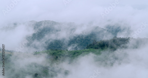 misty morning in the mountains