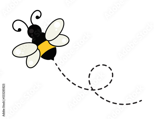 Картината върху платно simple bee cartoon