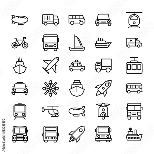 Transport Vector Icons 