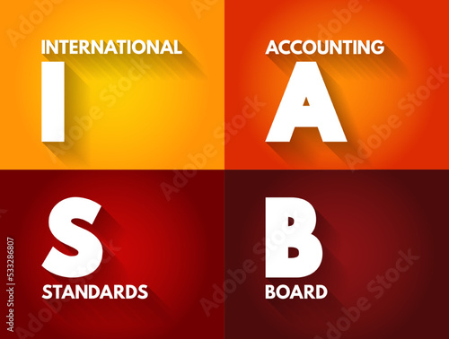 IASB - International Accounting Standards Board acronym, business concept background
