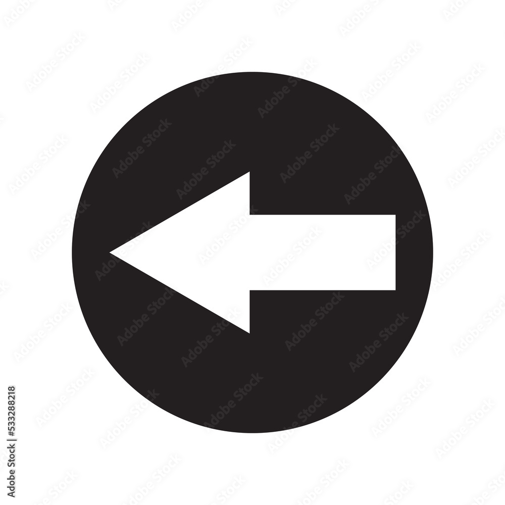 arrow pointing left direction icon design template vector.eps arrow pointing left direction icon design template vector.eps