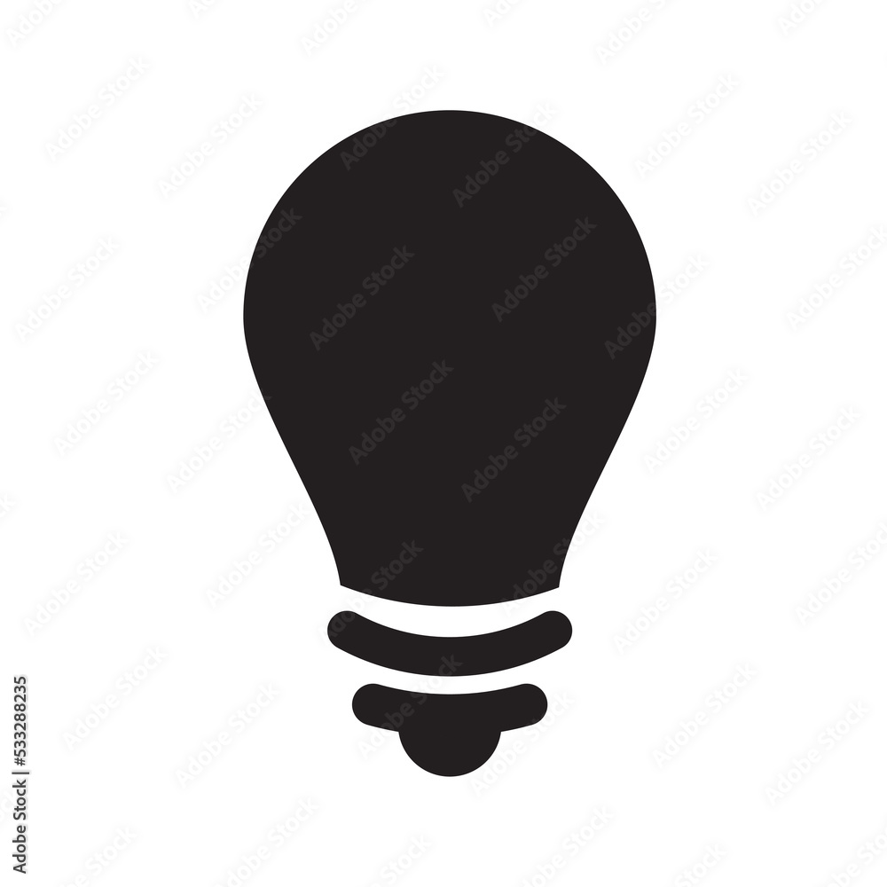 light bulb icon . Vector on white background. File eps light bulb icon . Vector on white background. File eps