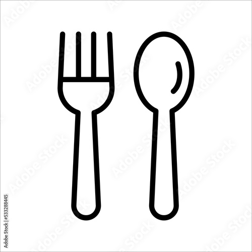 Cutlery icon. Spoon  forks  knife. restaurant business concept  vector illustration