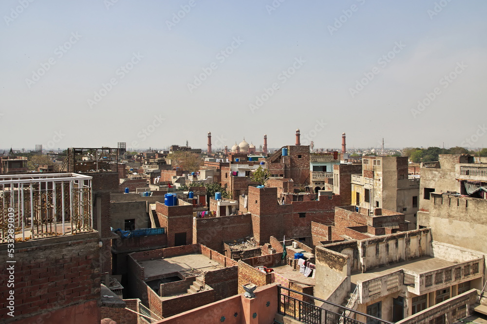 The panoramic view of Lahore, Punjab province, Pakistan