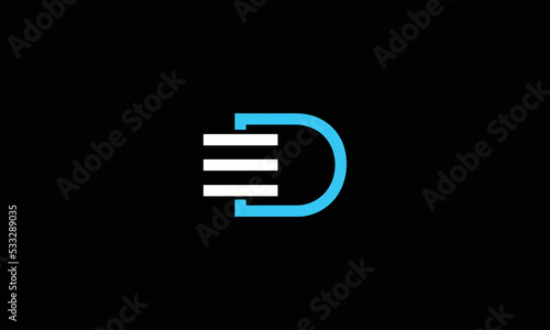 ED Minimalist letter concept. Typography for Company and Business Logo.