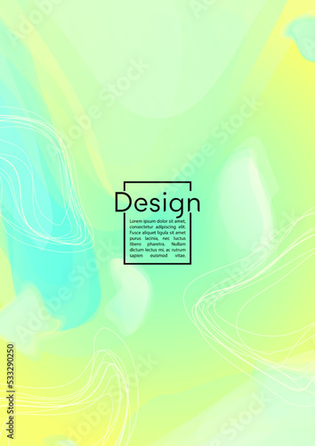 Futuristic Geometric Cover Design with Gradient and Abstract Lines, Figures for your Business. Template Fluid Rainbow Poster Design, Gradient Flow Effect for Electronic Festival.