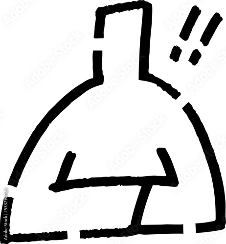 ハッと気付く棒人間