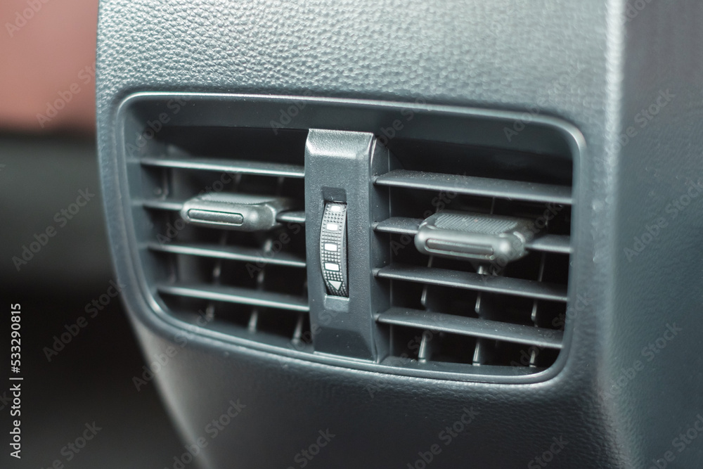 air conditioner cooling system inside the car. Adjust, temperature and transport concept