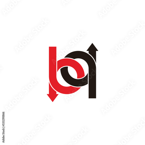 Free Download letter bq colorful loops arrows logo vector - GFXLoad