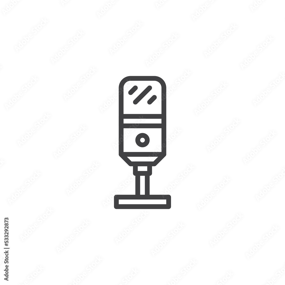 Microphone line icon