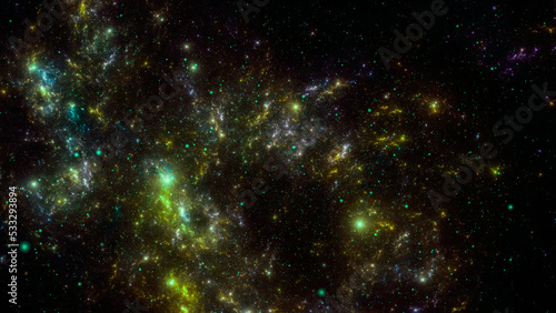 Dreamland background . Starry outer space background texture . Colorful Starry Night Sky Outer Space background. 3D illustration 