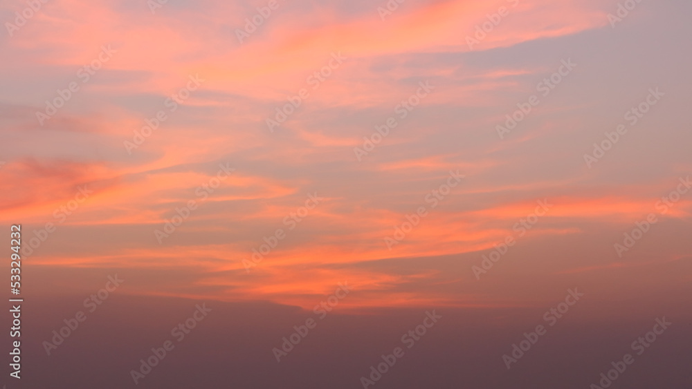 Pink sky background at sunset