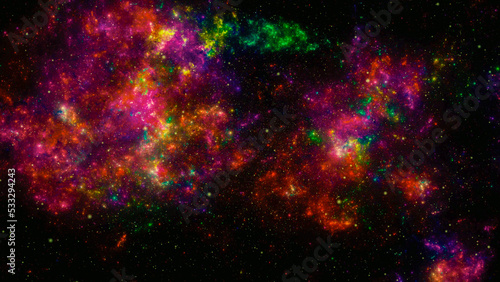 Dreamland background . Starry outer space background texture . Colorful Starry Night Sky Outer Space background. 3D illustration
