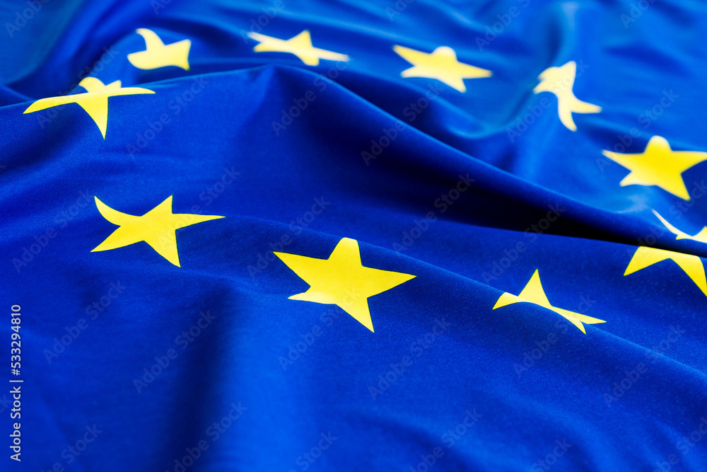 Closeup of European Union flag Closeup of European Union flag