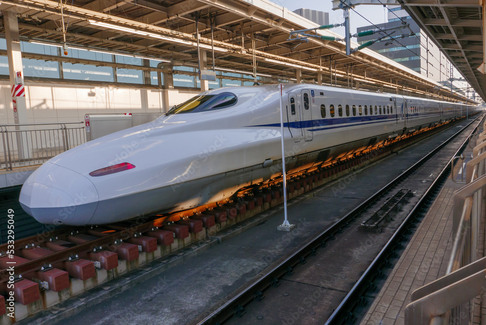 SHIN-OSAKA, JAPAN-CIRCA 2018: Shinkansen N700A Series At Shin-Osaka ...