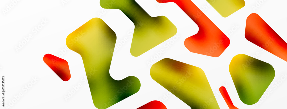 Colorful bright abstract shapes composition. Digital web futuristic template for wallpaper, banner, background, card, book Illustration, landing page Colorful bright abstract shapes composition. Digital web futuristic template for wallpaper, banner, background, card, book Illustration, landing page