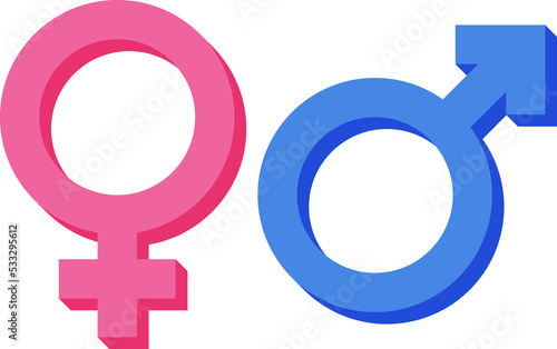 Pink and blue gender symbol