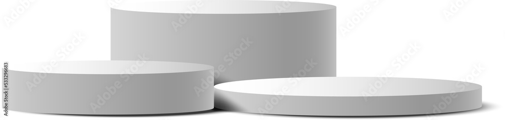 White studio background with 3d podium for product display Stock ...