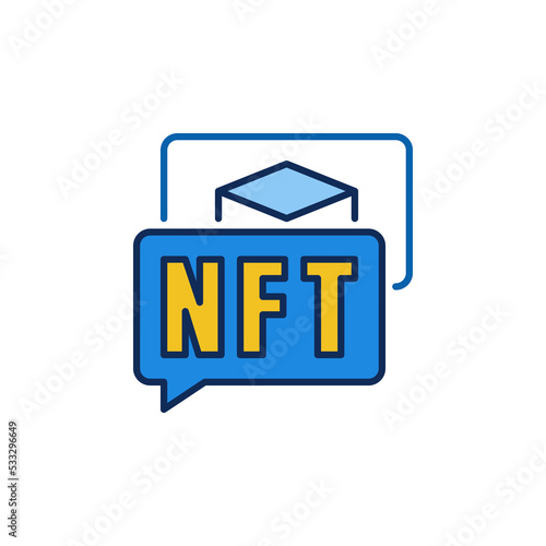 NFT Speech Bubbles vector concept colored icon or symbol