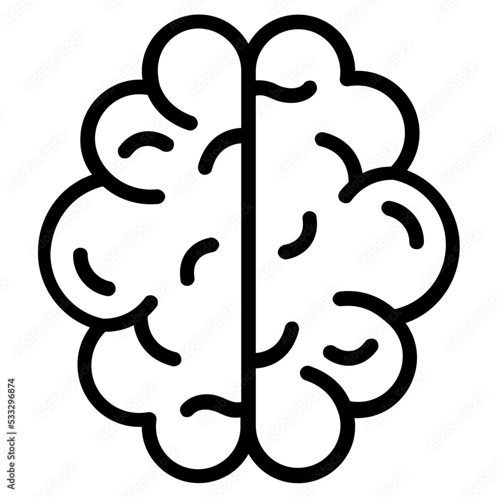 A linear icon design of ai mind A linear icon design of ai mind