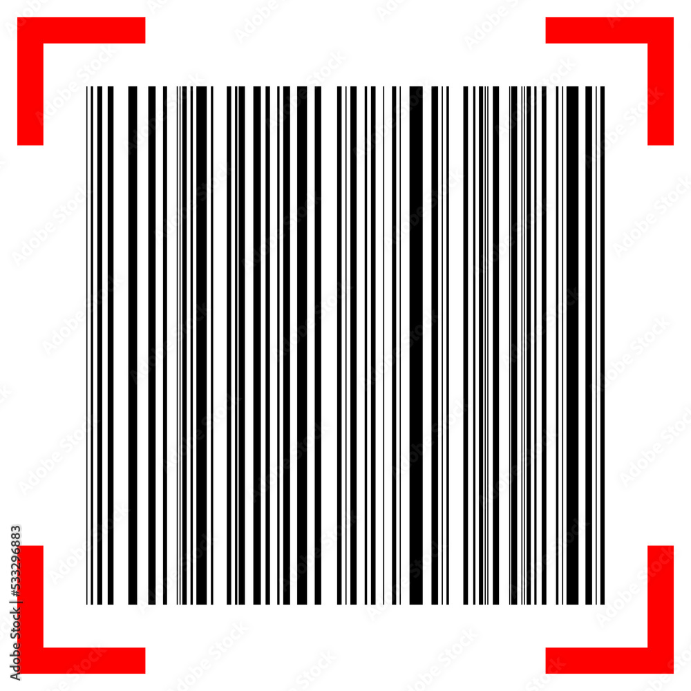 barcode with red scanner on white,vector illustration barcode with red scanner on white,vector illustration