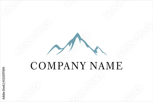 Everest Mountain logo design nature