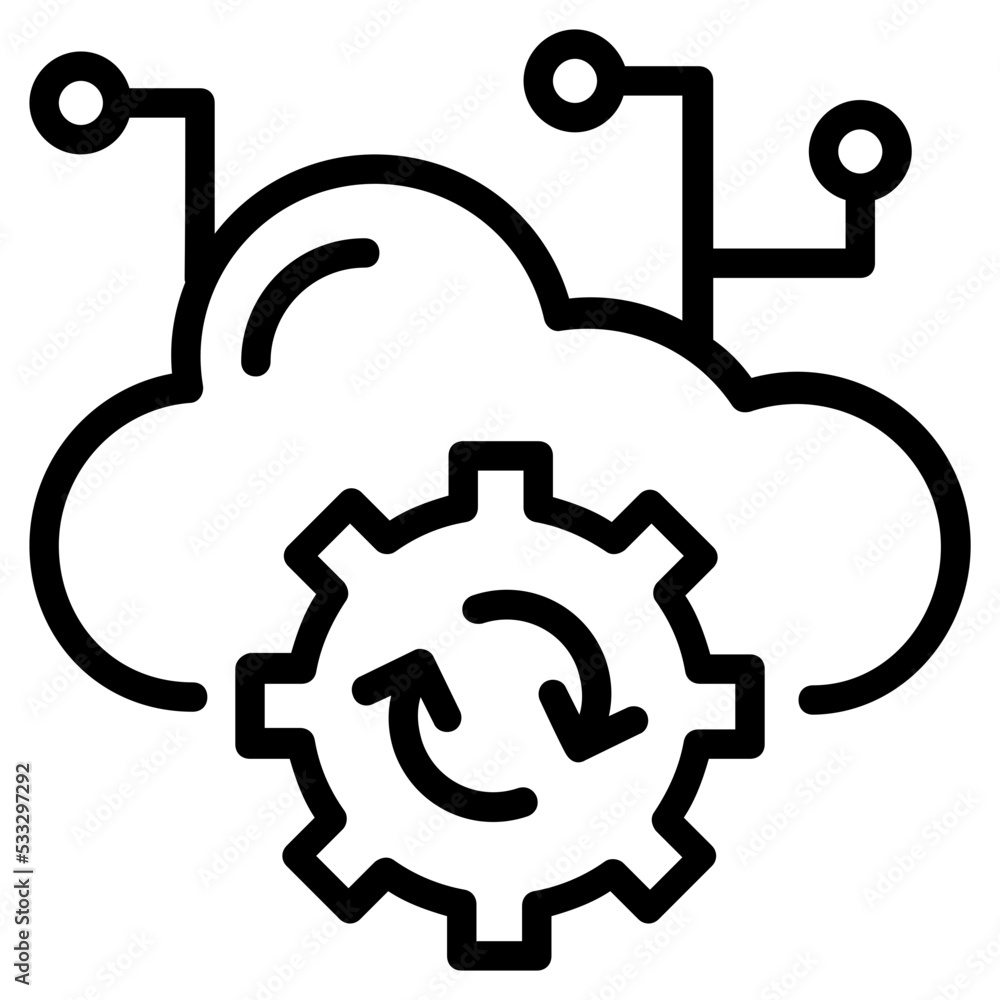 A linear icon design of ai mind A linear icon design of ai mind