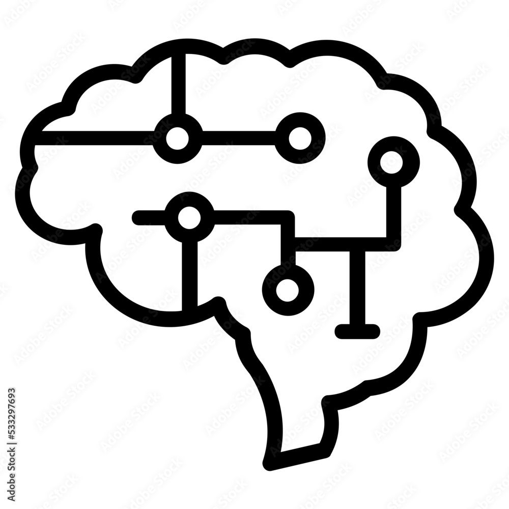 A linear icon design of ai mind A linear icon design of ai mind