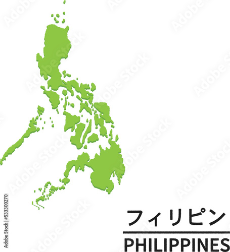 フィリピンの世界地図イラスト