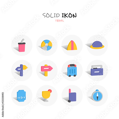 Toys Colorful 3D Flat Icon 
