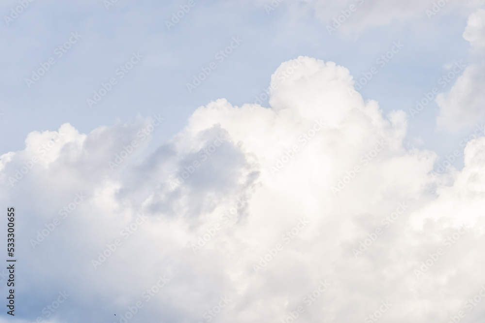 Blue sky with white clouds over the Sea. Leptokarya, Greece. Blue sky with white clouds over the Sea. Leptokarya, Greece.