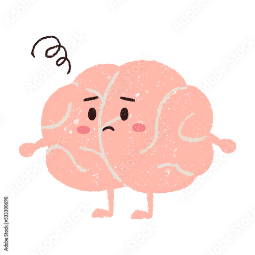 手描きの困るかわいい脳
