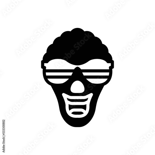 Black line icon for funky 