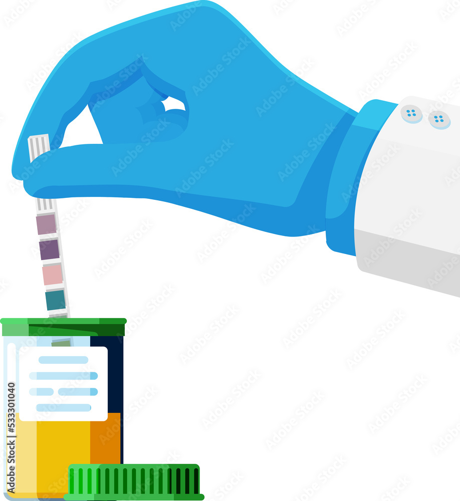 Test Tubes with Caps. Stool, Blood, Urine, Sperm. Stock Illustration Adobe Stock