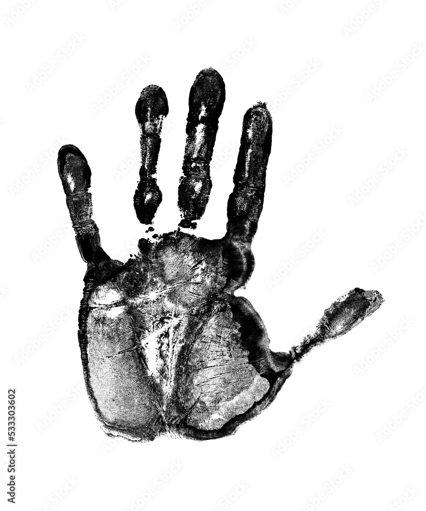Palmistry - open human palm on transparent background Palmistry - open human palm on transparent background