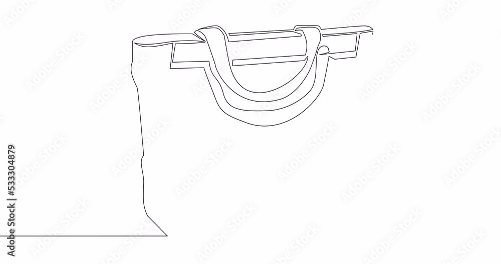 Self drawing line animation Eco Bag continuous one single line drawn concept video Self drawing line animation Eco Bag continuous one single line drawn concept video