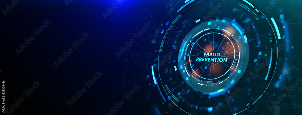 Cyber security data protection business technology privacy concept. Fraud prevention. 3d illustration - obrazy, fototapety, plakaty 
