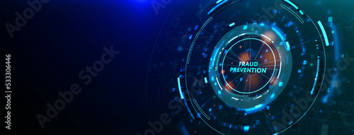 Cyber security data protection business technology privacy concept. Fraud prevention. 3d illustration photo