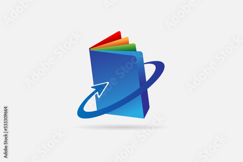 book logo with colorful addition