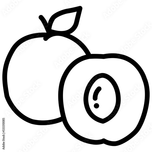 plum fruit icon