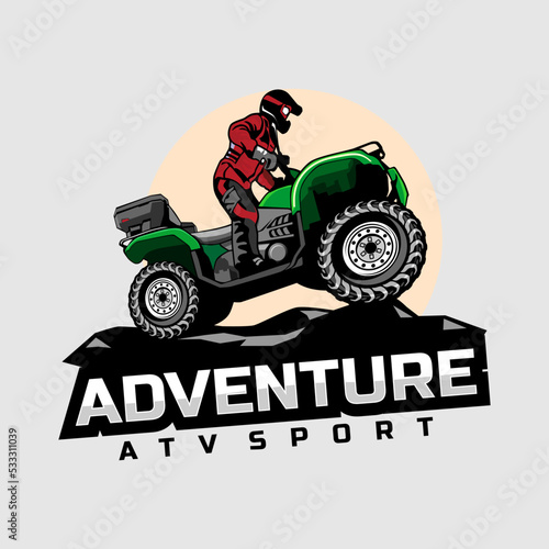 ATV SPORTS ILLUSTRATION DESIGN LOGO ICON VECTOR