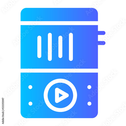 sound recording gradient icon