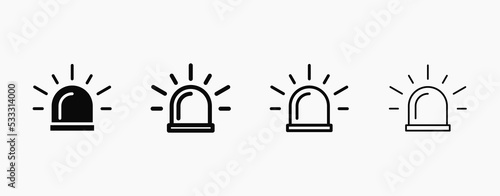 Siren vector icon design for emergency and attention.