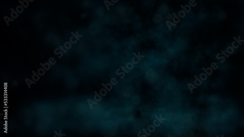 dark blue - green scene background with smoke - abstract 3D rendering