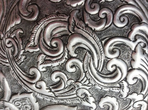 The art and pattern of carving silverware. © Suwit