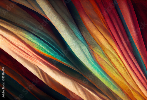 Rainbow Silk textured Background