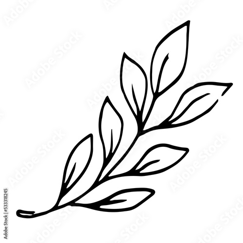 Line art illustration. Moody scribble illustration with black thin line.