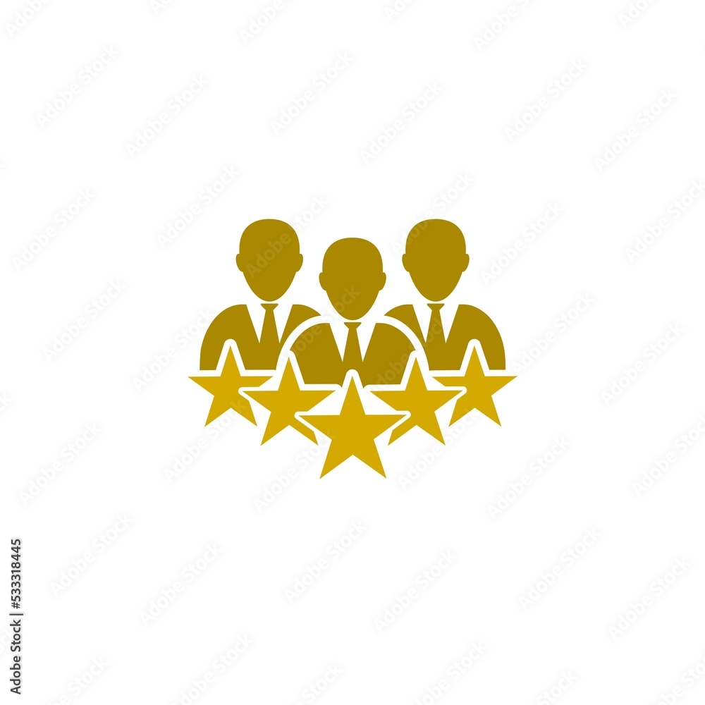 Customer experience icon. Experience Qualification Team Icon isolated on white background